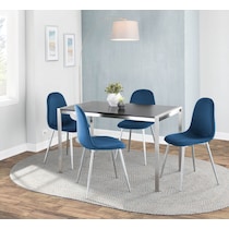 penny blue dining chair   