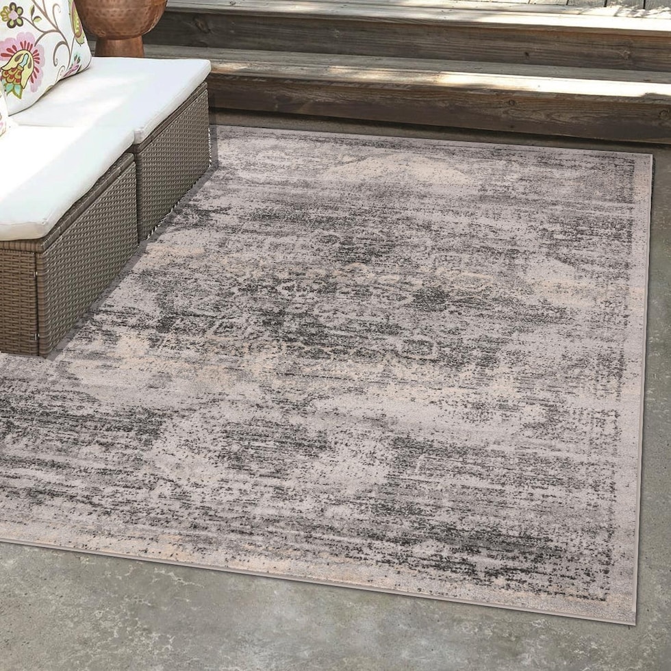 pennyroyal gray cream area rug  x    