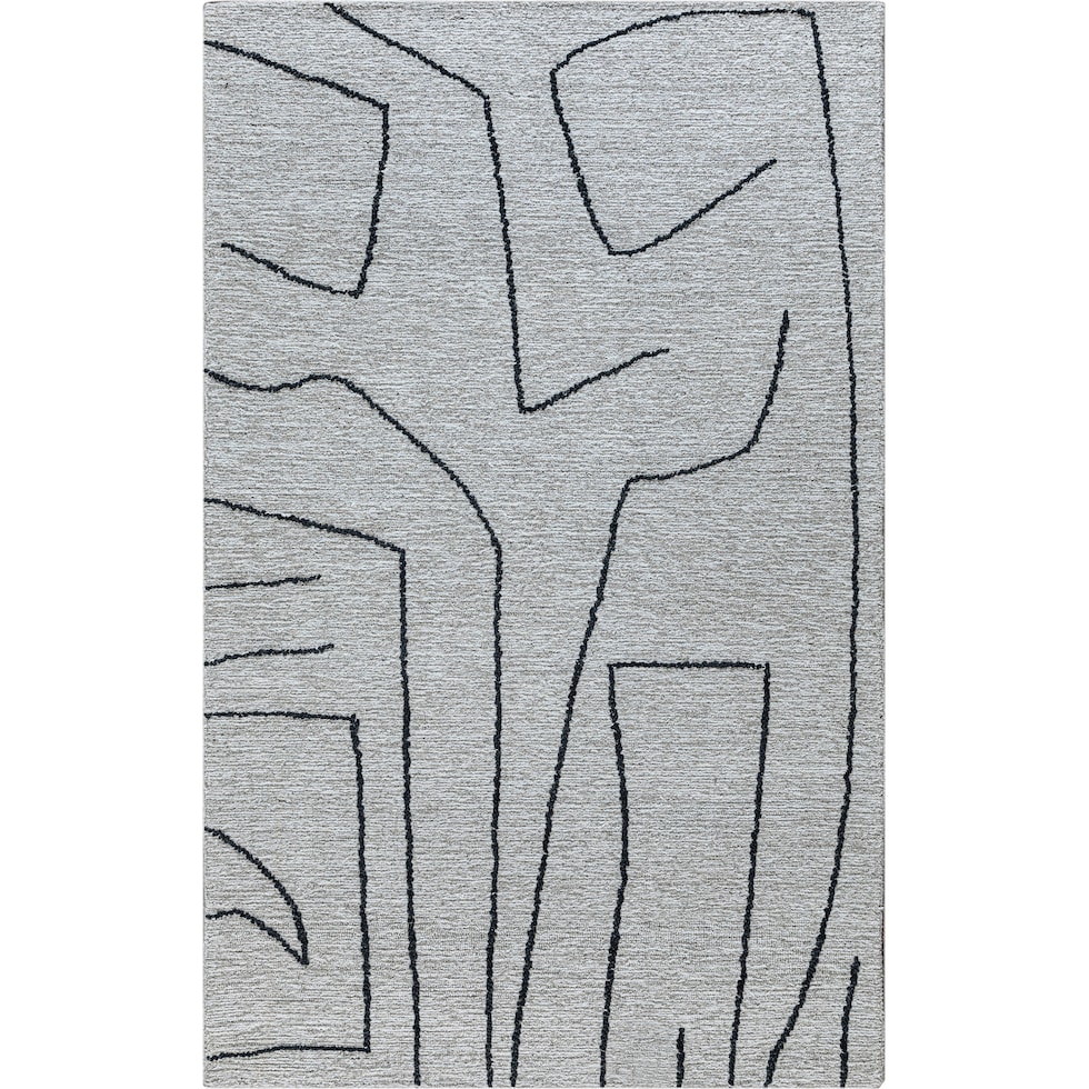 penrose natural black area rug  x    