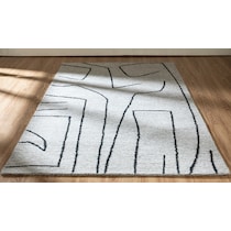 penrose natural black area rug  x    