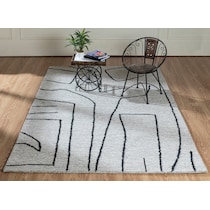 penrose natural black area rug  x    