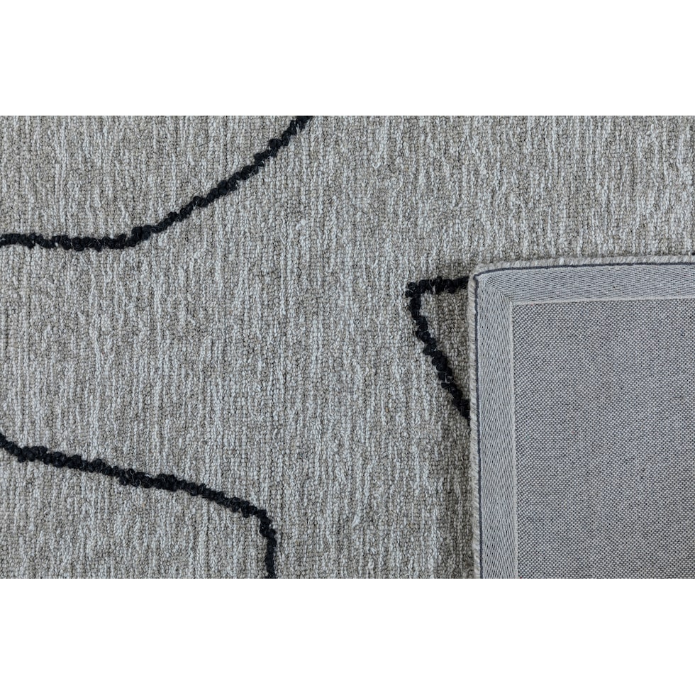 penrose natural black area rug  x    