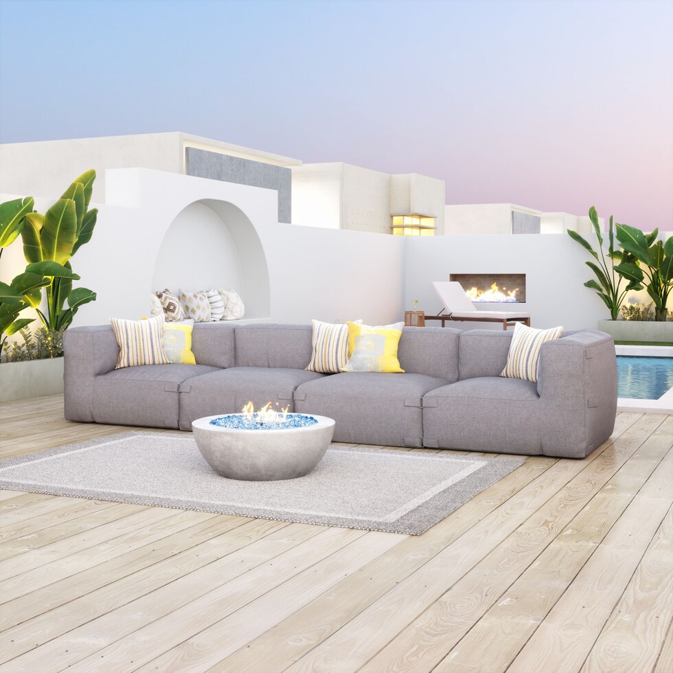 pensacola gray outdoor armless chair   