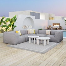 pensacola gray outdoor armless chair   