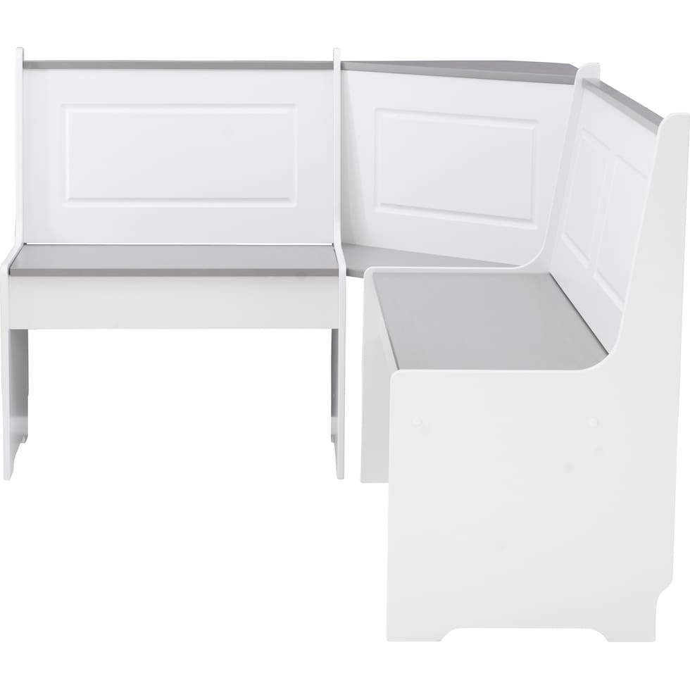 pent gray white corner nook   