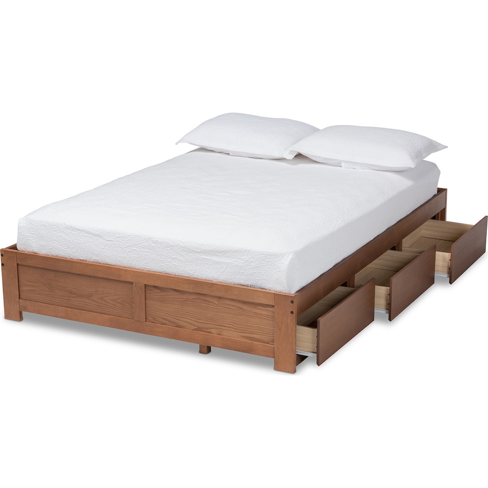 peppa dark brown king bed   