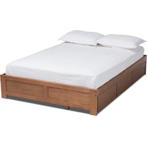 peppa dark brown queen bed   