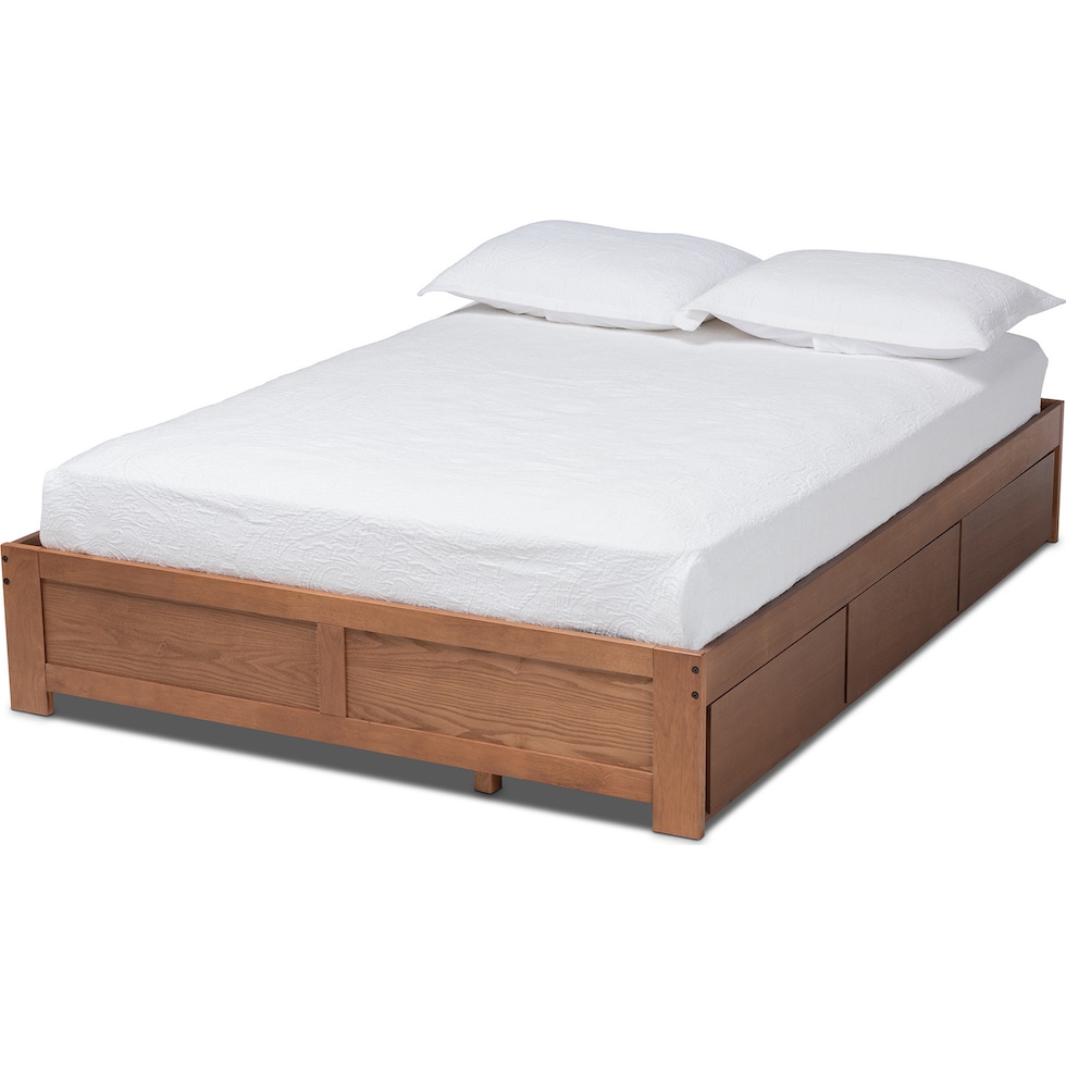 peppa dark brown queen bed   