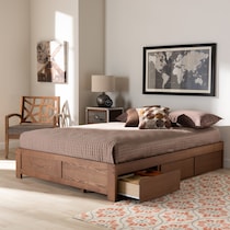 peppa dark brown queen bed   