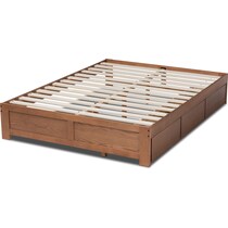 peppa dark brown queen bed   