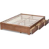 peppa dark brown queen bed   