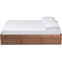 peppa dark brown queen bed   