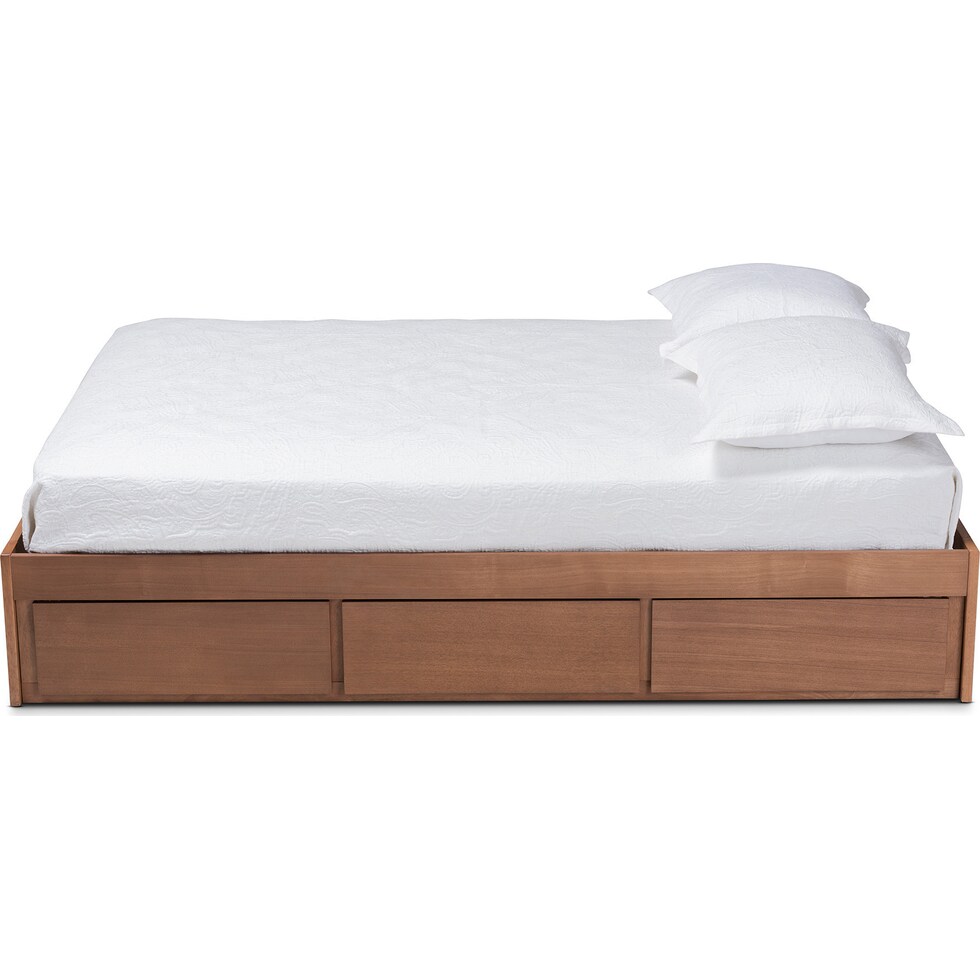 peppa dark brown queen bed   