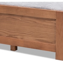 peppa dark brown queen bed   