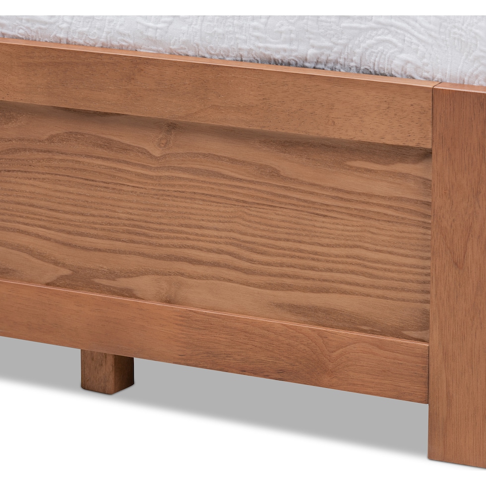 peppa dark brown queen bed   