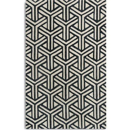 Percy 5 X 8  Area Rug - Black