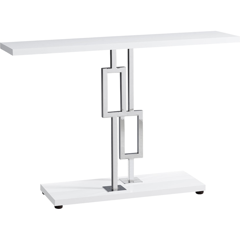 perez white console table   