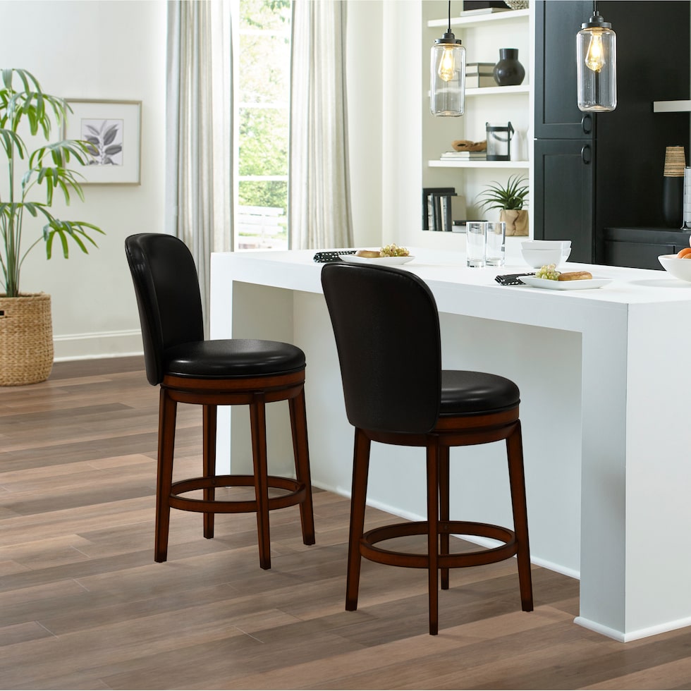 periphia dark brown counter height stool   