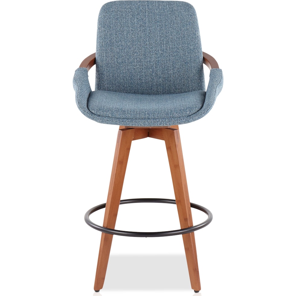 perkins blue counter height stool   