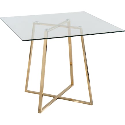 Perkins Dining Table - Clear/Gold