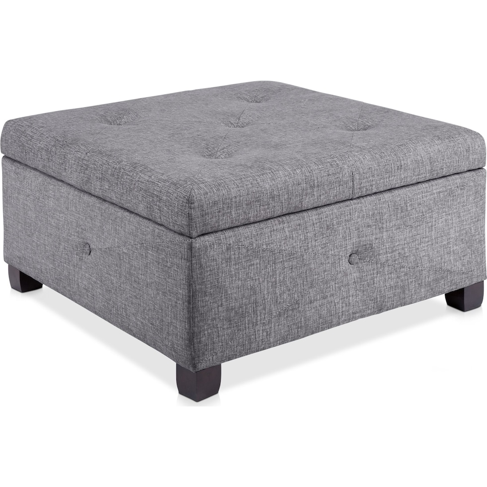 perris gray ottoman   