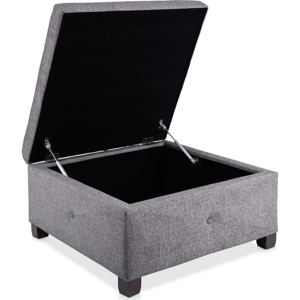 perris gray ottoman   