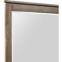 perry light brown dresser & mirror   