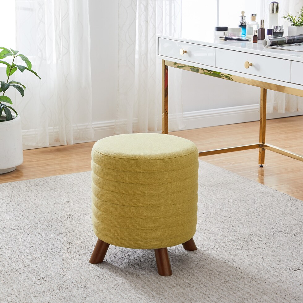 persephone yellow ottoman   