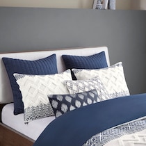 persia blue full queen bedding set   