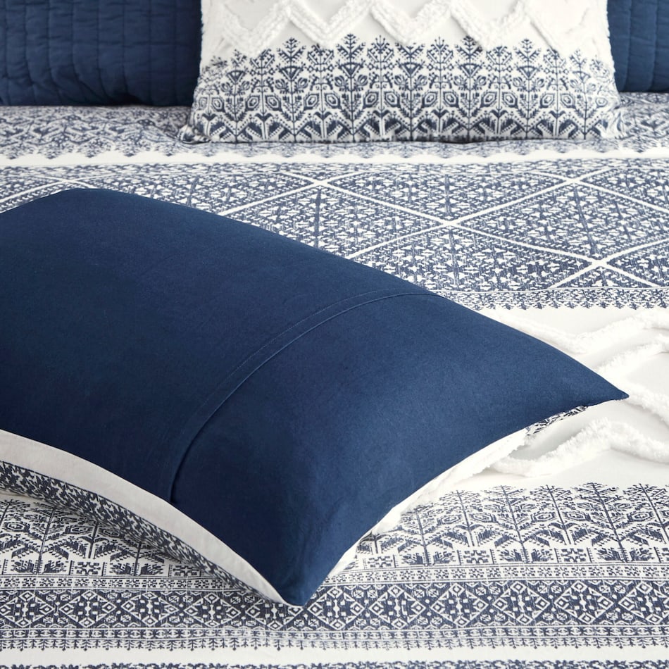 persia blue full queen bedding set   