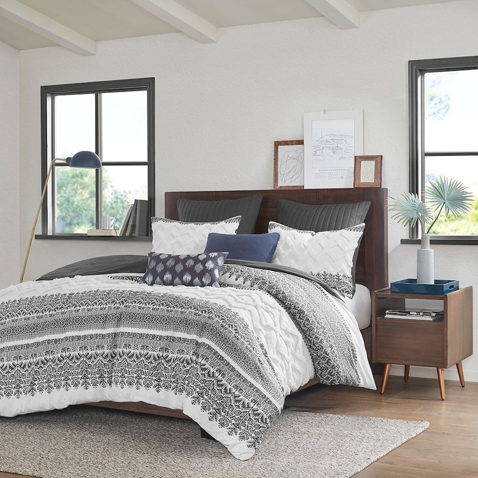 persia gray full queen bedding set   