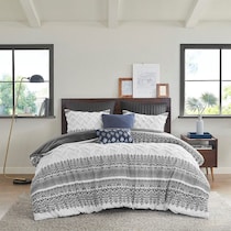 persia gray full queen bedding set   