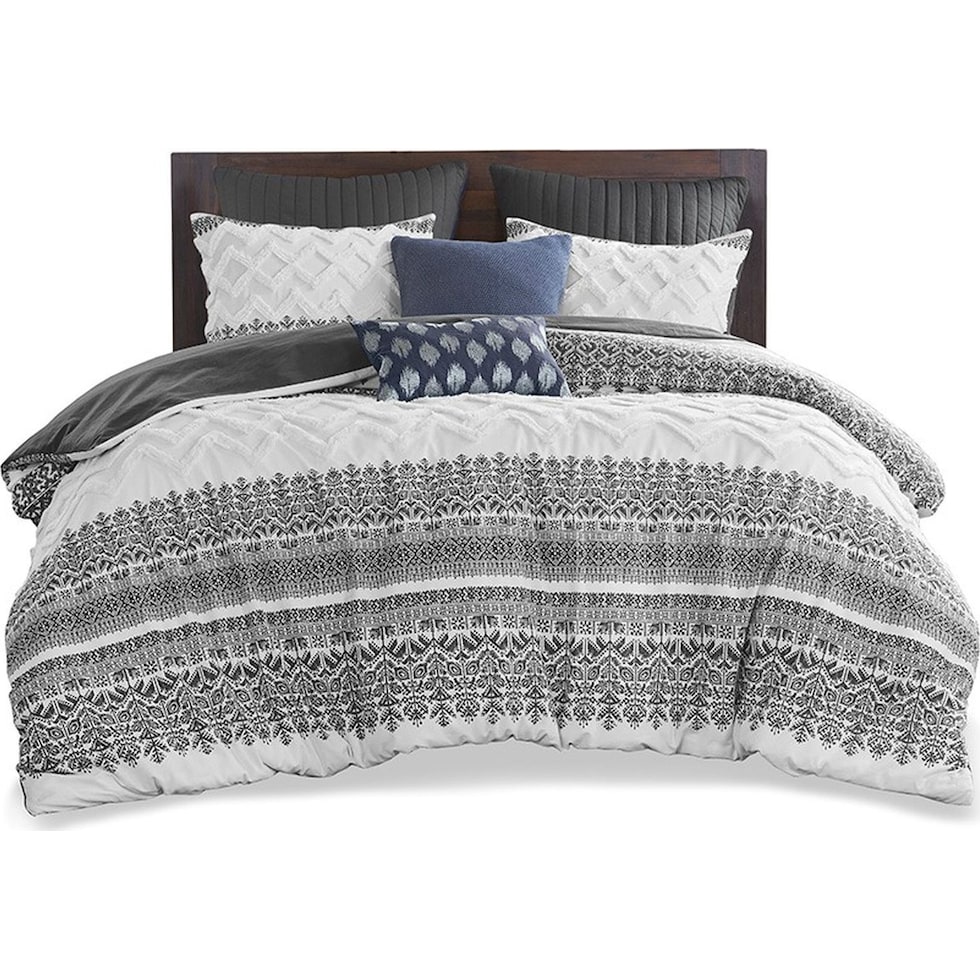 persia gray full queen bedding set   