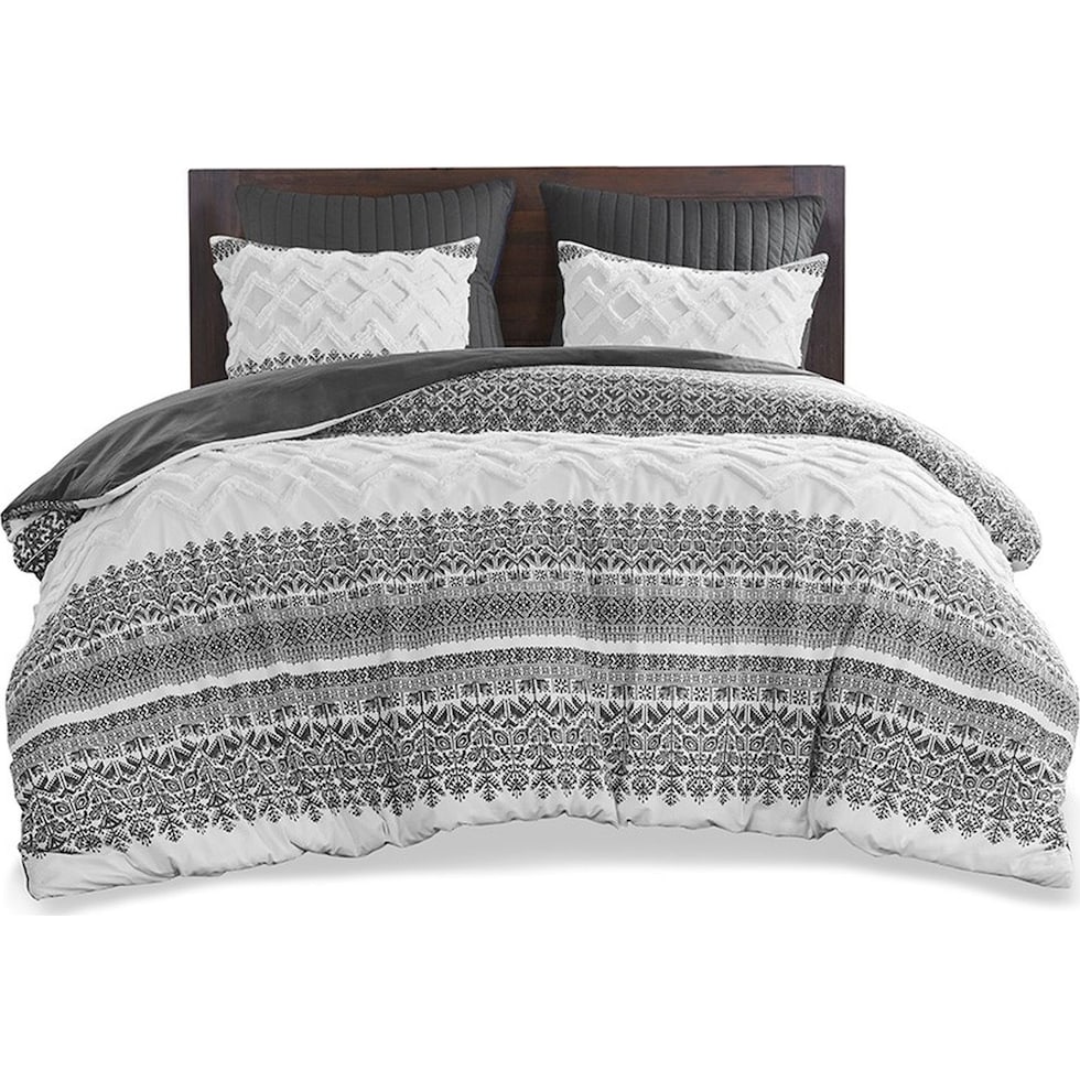 persia gray full queen bedding set   