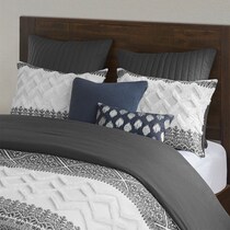 persia gray full queen bedding set   
