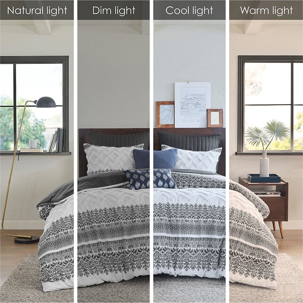 persia gray full queen bedding set   