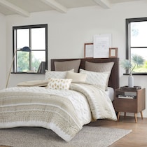 persia light brown king california king bedding set   