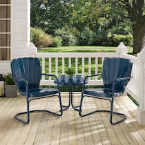 petal blue outdoor chair set   