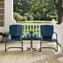 petal blue outdoor chair set   