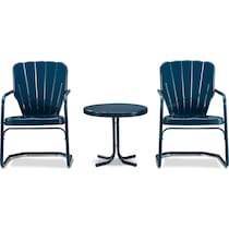 petal blue outdoor chair set   