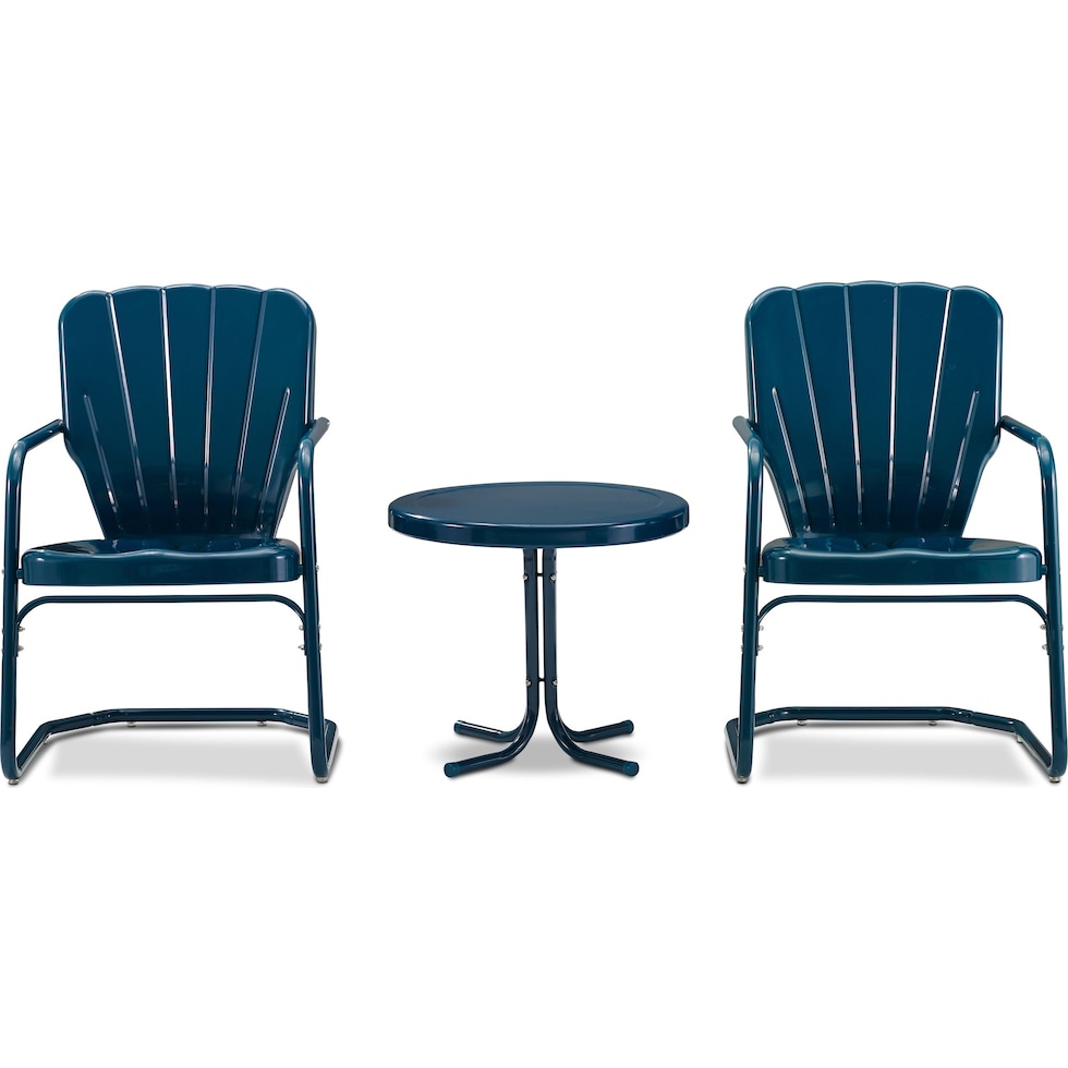 petal blue outdoor chair set   