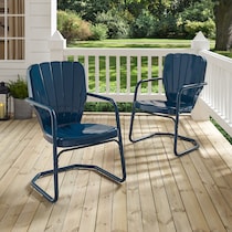 petal blue outdoor chair set   