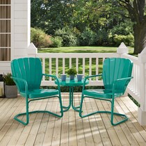 petal blue outdoor chair set   
