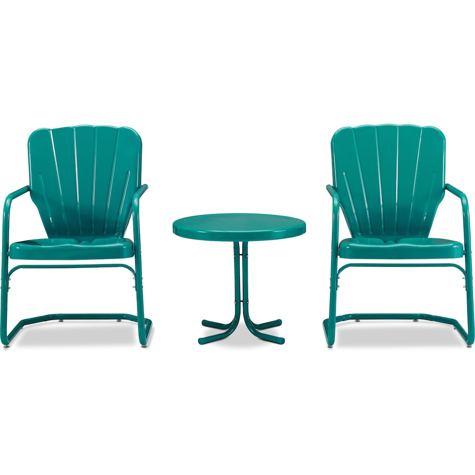 petal blue outdoor chair set   
