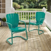 petal blue outdoor chair set   