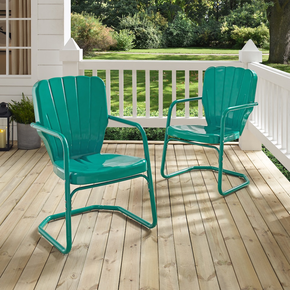 petal blue outdoor chair set   