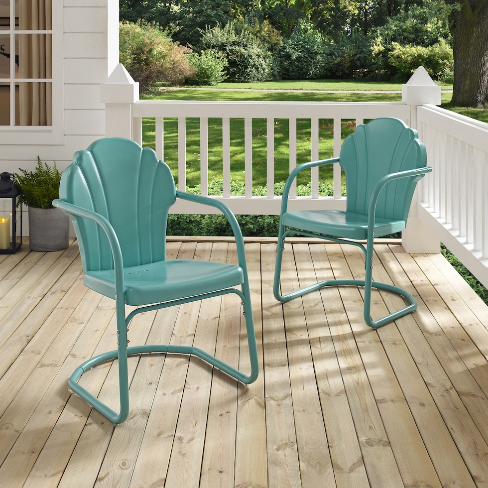 petal blue outdoor chair   