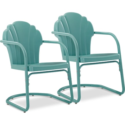Petal Retro Set of 2 Outdoor Chairs