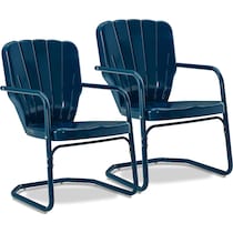 petal blue outdoor chair   
