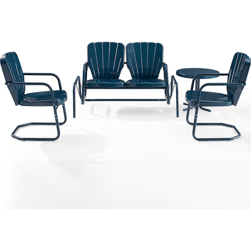 petal blue outdoor dinette   